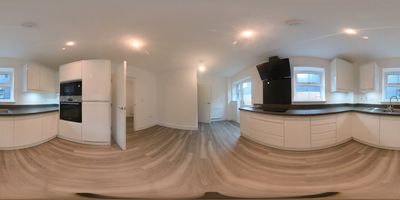 Kitchen panorama in the sample walkthrough